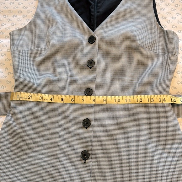 Club Monaco Pritha Gray and Blue Belted Dress - Picture 10 of 10